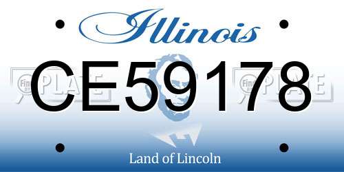 CE59178 Illinois License Plate
