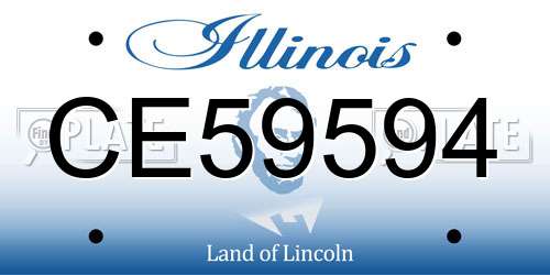 CE59594 Illinois License Plate