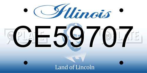 CE59707 Illinois License Plate