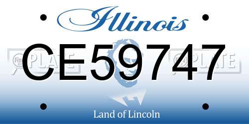 CE59747 Illinois License Plate
