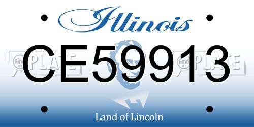 CE59913 Illinois License Plate