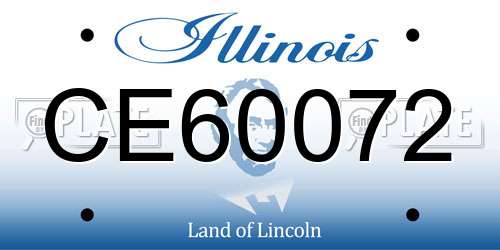 CE60072 Illinois License Plate