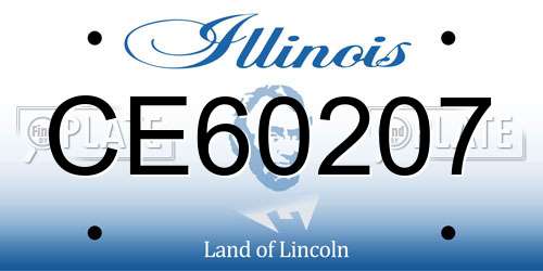 CE60207 Illinois License Plate