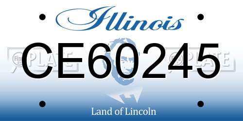CE60245 Illinois License Plate