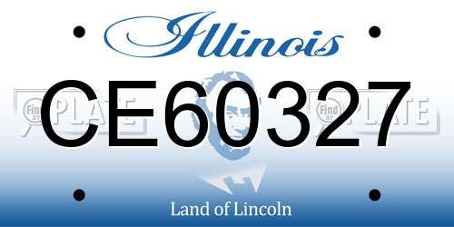 CE60327 Illinois License Plate