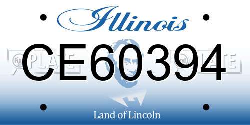 CE60394 Illinois License Plate