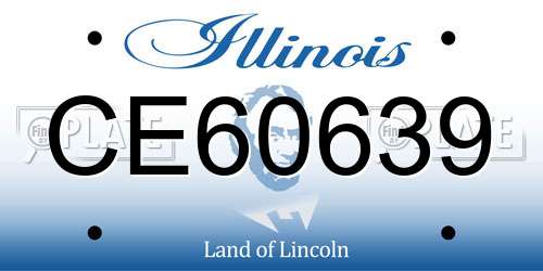 CE60639 Illinois License Plate