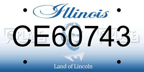 CE60743 Illinois License Plate