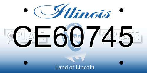 CE60745 Illinois License Plate