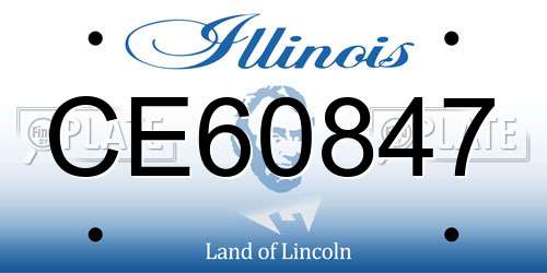 CE60847 Illinois License Plate