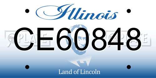 CE60848 Illinois License Plate