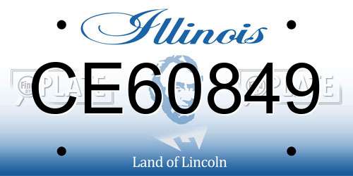 CE60849 Illinois License Plate
