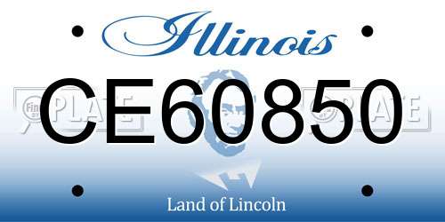 CE60850 Illinois License Plate