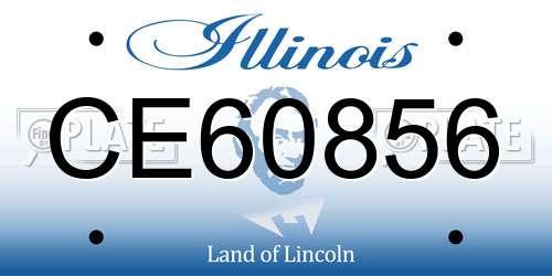 CE60856 Illinois License Plate