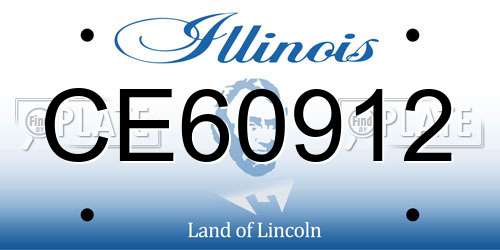 CE60912 Illinois License Plate