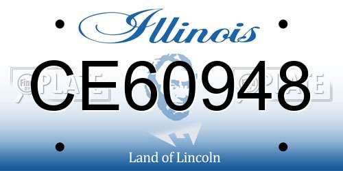 CE60948 Illinois License Plate