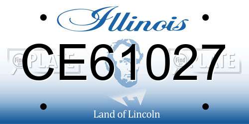 CE61027 Illinois License Plate