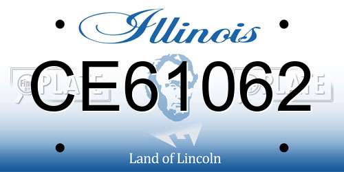 CE61062 Illinois License Plate