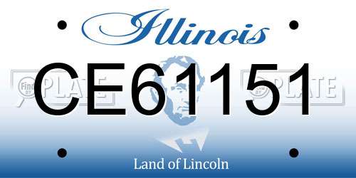 CE61151 Illinois License Plate