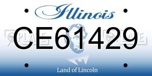 CE61429 Illinois License Plate