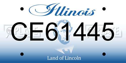 CE61445 Illinois License Plate
