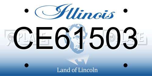 CE61503 Illinois License Plate