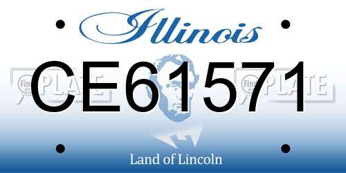 CE61571 Illinois License Plate