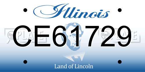 CE61729 Illinois License Plate