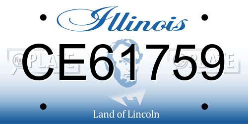 CE61759 Illinois License Plate