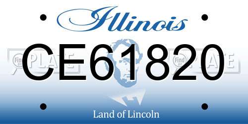 CE61820 Illinois License Plate