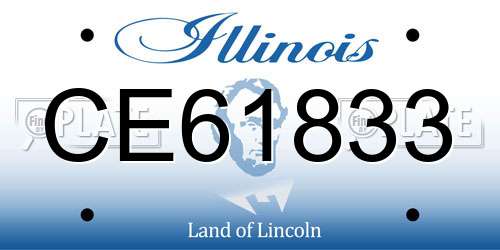 CE61833 Illinois License Plate
