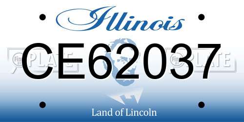 CE62037 Illinois License Plate