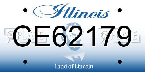 CE62179 Illinois License Plate