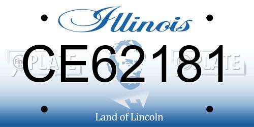 CE62181 Illinois License Plate