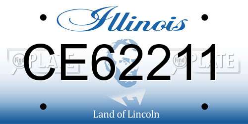 CE62211 Illinois License Plate