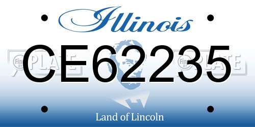 CE62235 Illinois License Plate