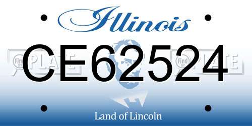 CE62524 Illinois License Plate