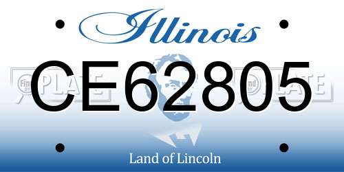 CE62805 Illinois License Plate