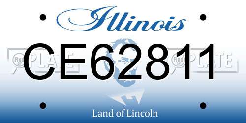 CE62811 Illinois License Plate