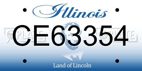 CE63354 Illinois License Plate
