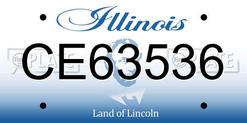 CE63536 Illinois License Plate
