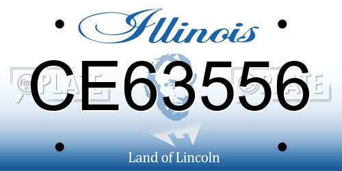CE63556 Illinois License Plate