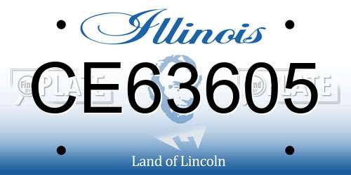 CE63605 Illinois License Plate