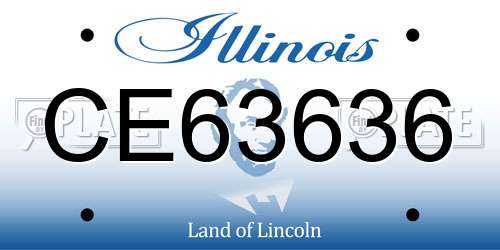 CE63636 Illinois License Plate