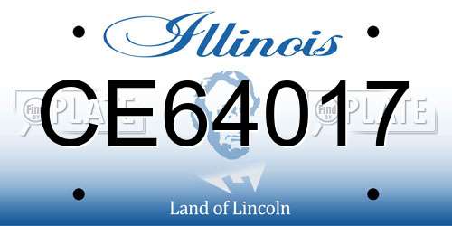 CE64017 Illinois License Plate