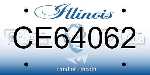 CE64062 Illinois License Plate