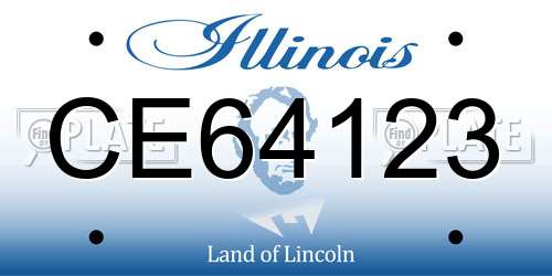 CE64123 Illinois License Plate