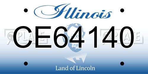 CE64140 Illinois License Plate