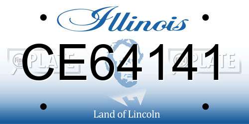 CE64141 Illinois License Plate