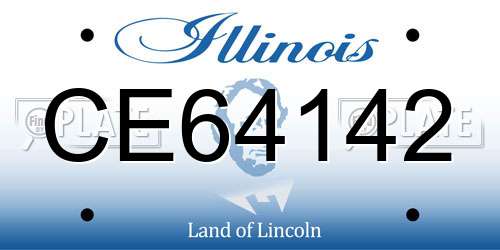 CE64142 Illinois License Plate